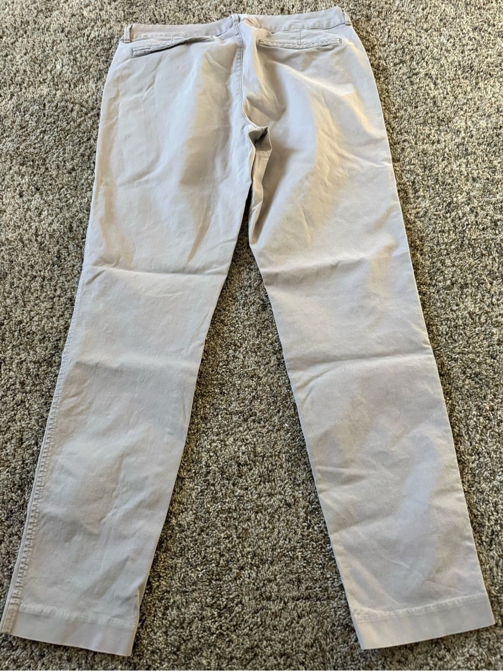 Old Navy Pixie Pants Womens 12 Tall Light Gray Mid Rise Chino Stretch Trousers - Picture 3 of 3